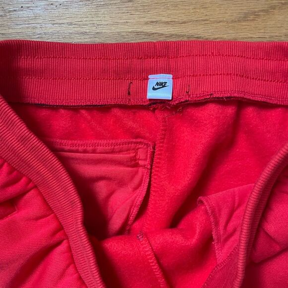 Nike MENS Tech Fleece Joggers Pants Cuffed University Red Black Sweatpants XL - Picture 9 of 12